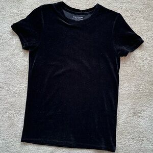 Majestic Filatures Black Velour T-Shirt